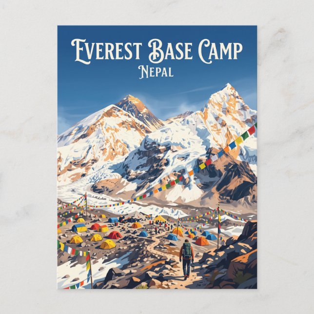 Everest basläger Nepal Vykort (Framsida)