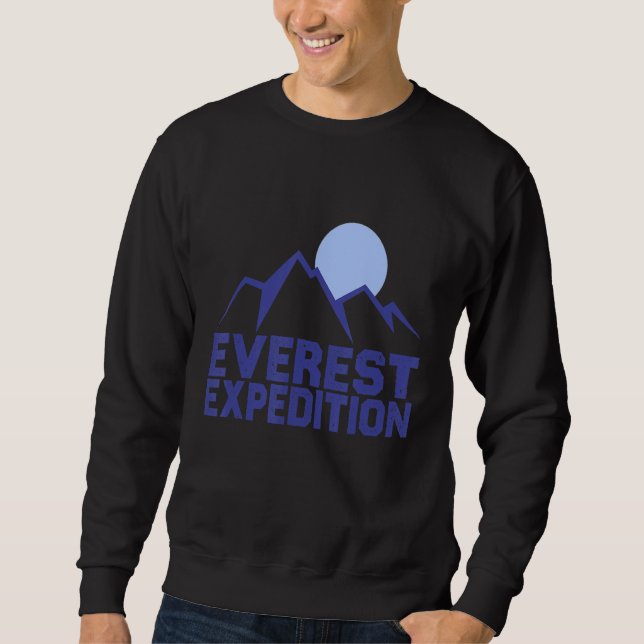 Everest Expeditions Mountain Exploration Äventyr Lång Ärmad Tröja (Framsida)