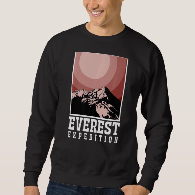 Everest Expeditions Mountain Exploration Äventyr Lång Ärmad Tröja (Framsida)