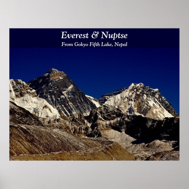 Everest och Nuptse Poster (Framsidan)