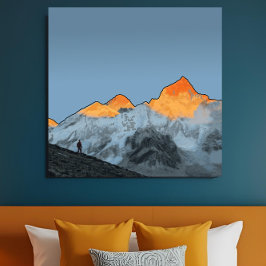 Everest Sunrise Kala Patthar Motivational Artwork Canvastryck