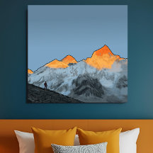 Everest Sunrise Kala Patthar Motiverande Konstverk