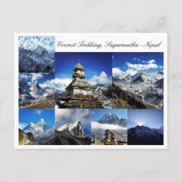 Everest-vandring, Sagarmatha Park, Himalaya Nepal Vykort