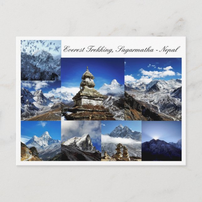 Everest-vandring, Sagarmatha Park, Himalaya Nepal Vykort (Framsida)