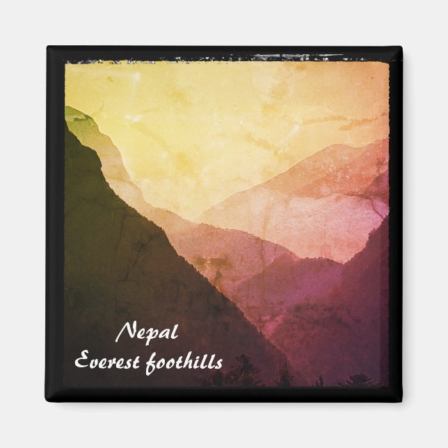 Everest, vintage Himalayas, Nepal Magnet (Framsidan)