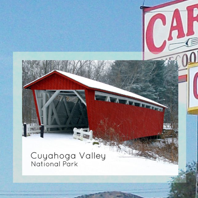 Everett Covered Bridge, Cuyahoga Valley NP Vykort (Skapare uppladdad)
