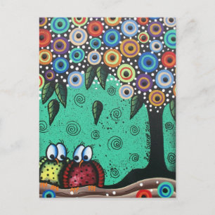 Everett_ Day of the dead, Bird Art, Funny, Cute Vykort