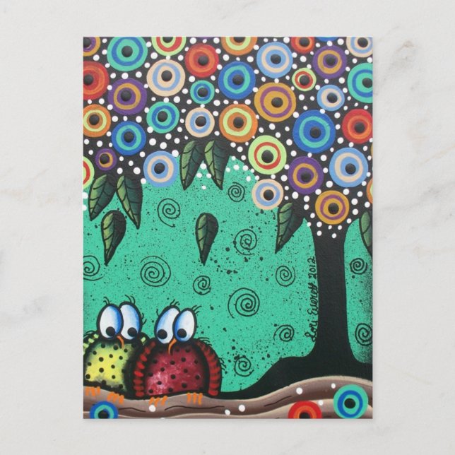 Everett_ Day of the dead, Bird Art, Funny, Cute Vykort (Framsida)