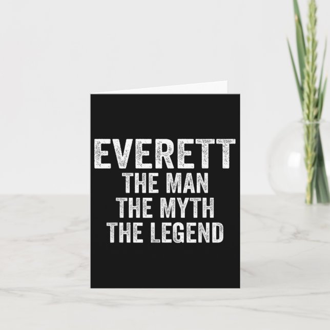 Everett Mannen Myth the Legend Shirt First Na Kort (Framsida)