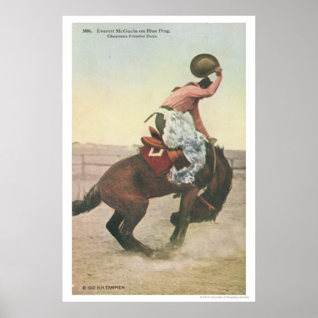 Everett McGucin på Blue Hund Cheyenne Frontier Day Poster (Framsidan)