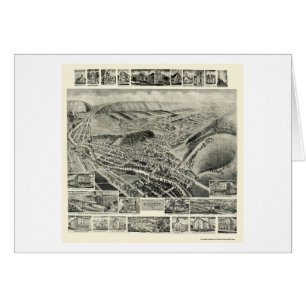 Everett panorama- karta för PA - 1905 Hälsningskort