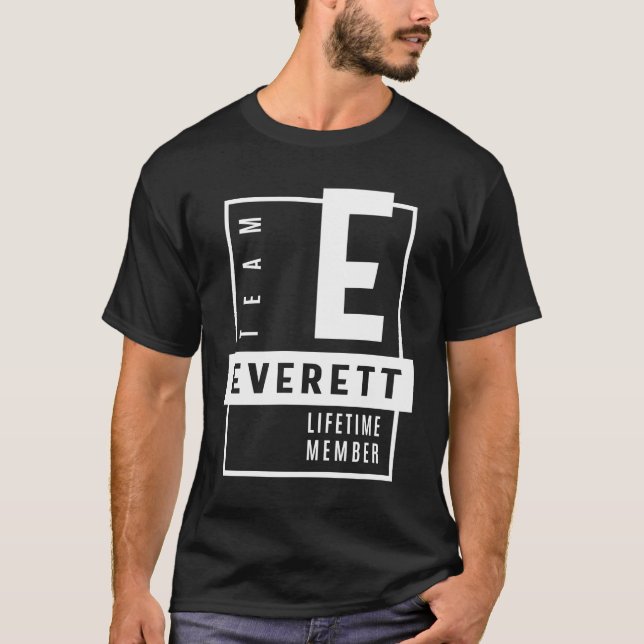 Everett Personlig Namn Birthday Gift T Shirt (Framsida)