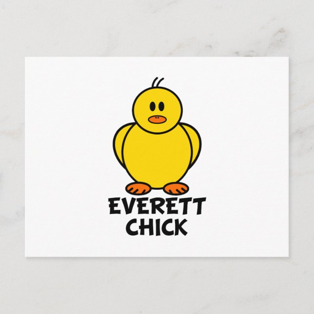 Everett Washington Chick Vykort (Framsida)