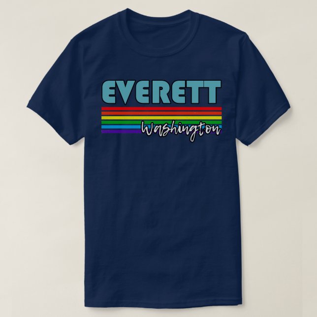Everett Washington Pride Everett LGBT Gift LGBTQ T Shirt (Design framsida)