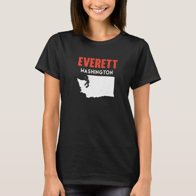 Everett Washington USA State America Travel Washin T Shirt (Framsida)
