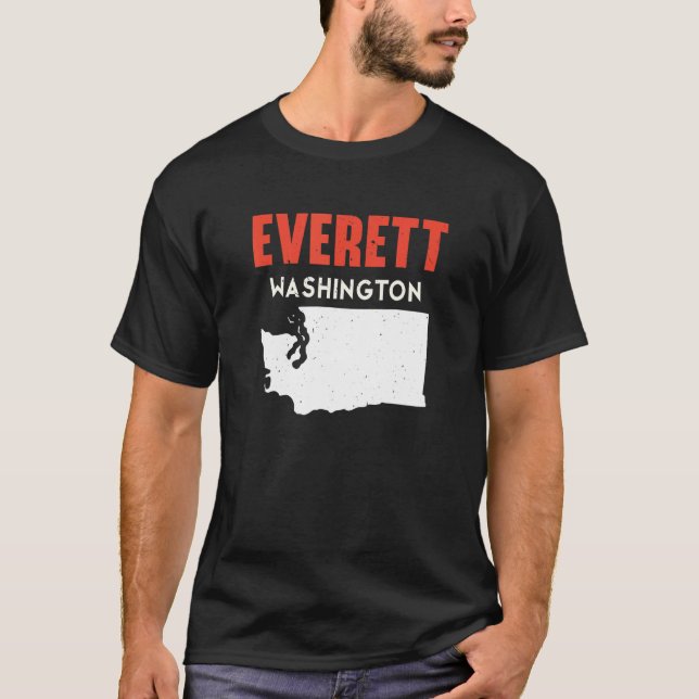Everett Washington USA State America Travel Washin T Shirt (Framsida)