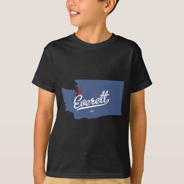 Everett Washington WA skjorta Tee Shirt (Framsida)