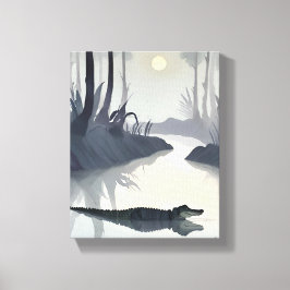 Everglades Alligator | Nationalparkens vattenfärg Canvastryck