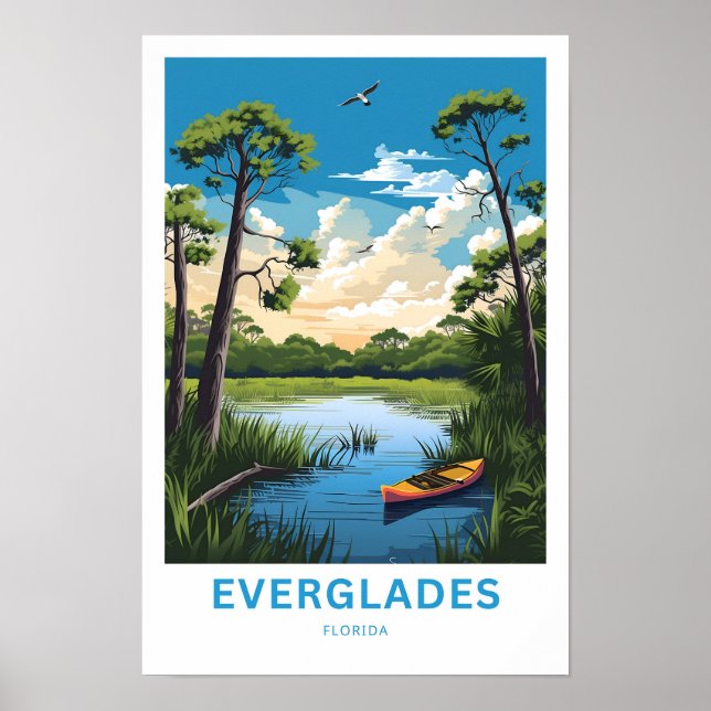 Everglades Florida Travel Skriv ut Poster (Framsidan)