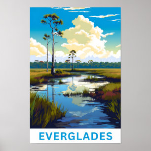 Everglades Florida Travel Skriv ut Poster