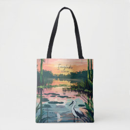 Everglades Florida Vintage resor Illustration Tygkasse