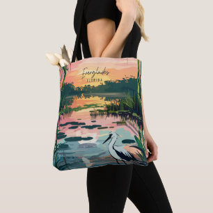 Everglades Florida Vintage resor Illustration Tygkasse