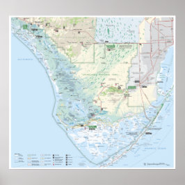Everglades karta poster