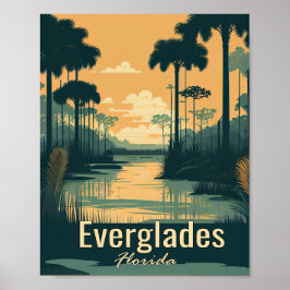 Everglades Minimalist Vintage Art Poster