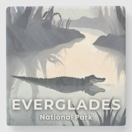 Everglades National Park | Akvarell Alligator Stenunderlägg