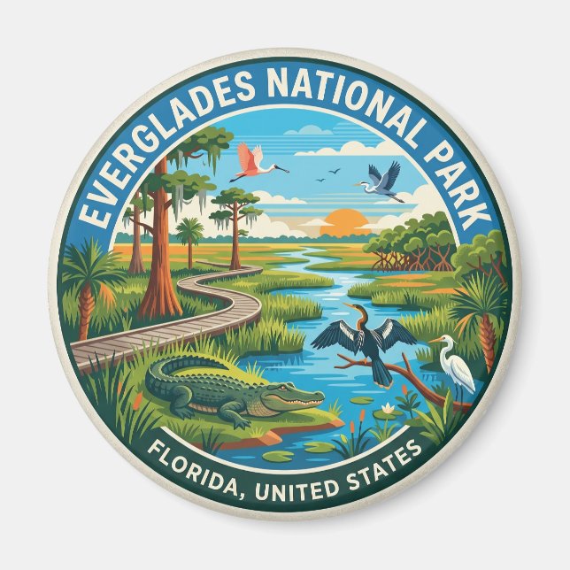 Everglades National Park Florida Magnet (Framsidan)