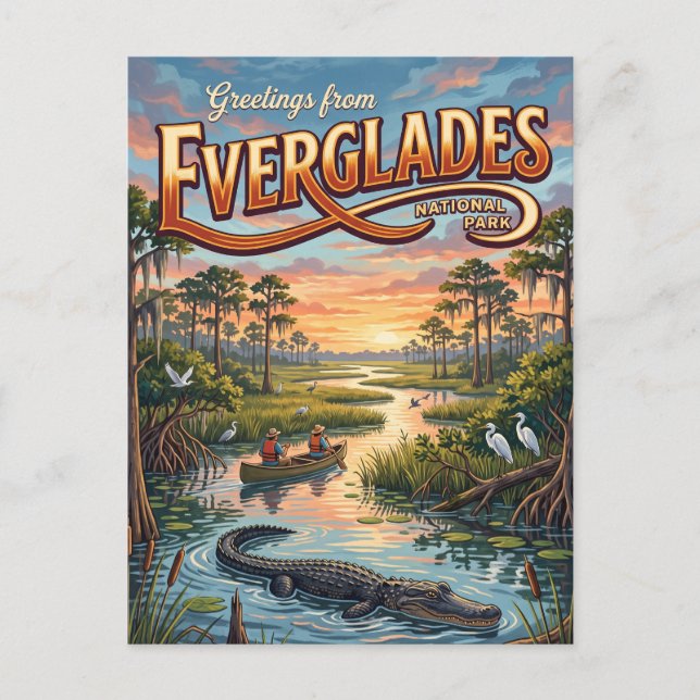 Everglades National Park Florida Vykort (Framsida)