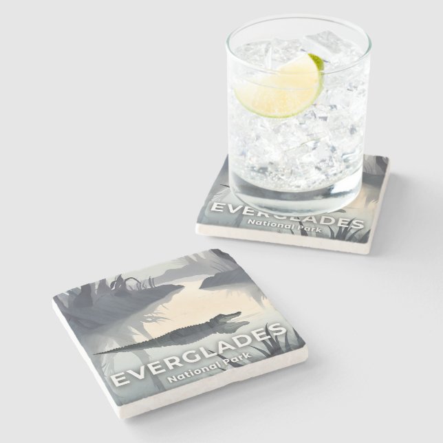 Everglades National Park | Watercolor Alligator Stenunderlägg (Sidan)