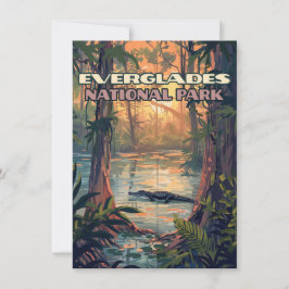 Everglades nationalpark Alligator Florida Card