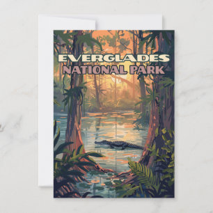 Everglades nationalpark Alligator Florida Card