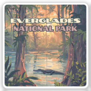 Everglades nationalpark Alligator Swamp Florida Klistermärken