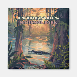 Everglades nationalpark Alligator Swamp Florida Magnet