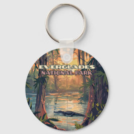Everglades nationalpark Alligator Swamp Florida Nyckelring