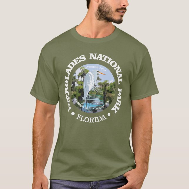 Everglades nationalpark (egret) t shirt (Framsida)