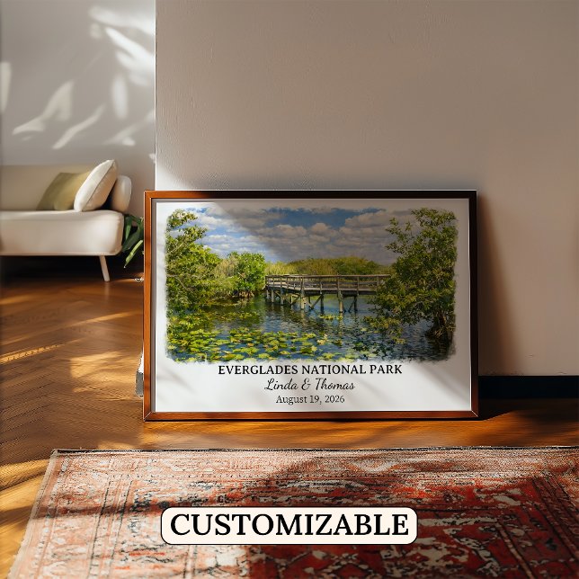 Everglades Nationalpark Florida, Akvarell Poster (Skapare uppladdad)