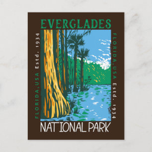 Everglades nationalpark Florida Distress Retro Vykort