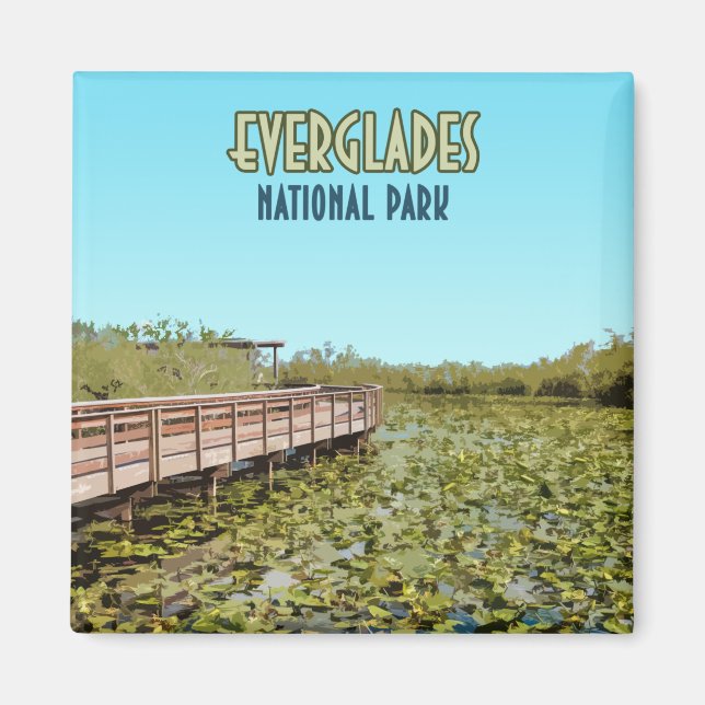 Everglades nationalpark Florida Magnet (Framsidan)