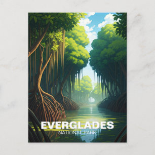 Everglades nationalpark Florida Travel Vykort