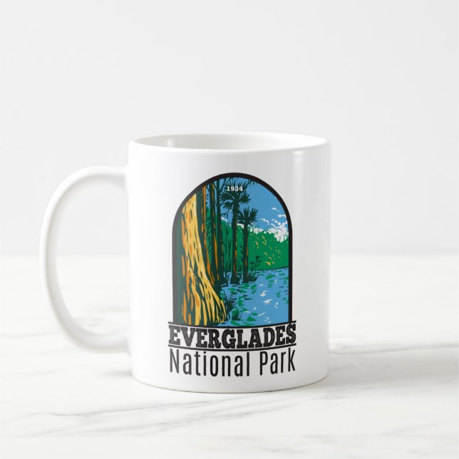 Everglades nationalpark Florida Vintage Kaffemugg (Vänster)