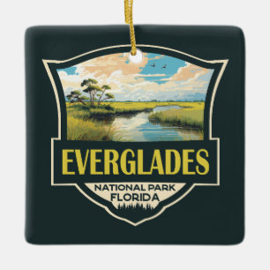Everglades nationalpark Illustration Travel Art Julgransprydnad Keramik