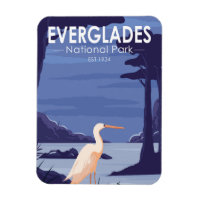 Everglades nationalpark Night Egret Vintage