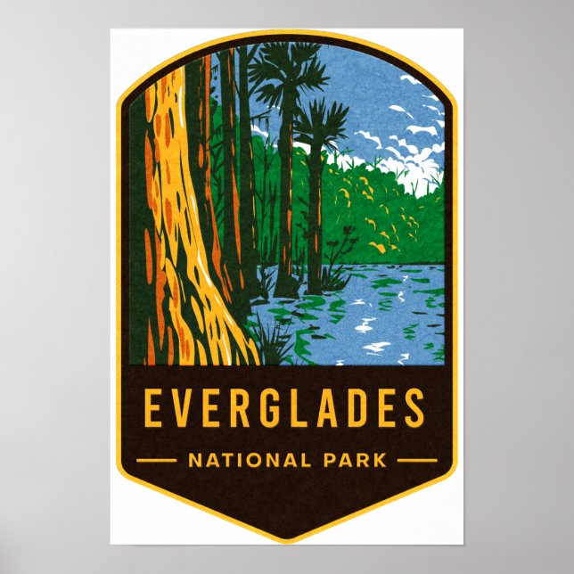 Everglades nationalpark poster (Framsidan)