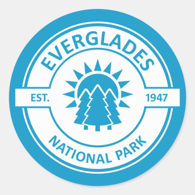 Everglades nationalpark runt klistermärke (Framsida)
