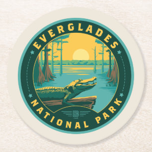Everglades nationalpark underlägg papper rund