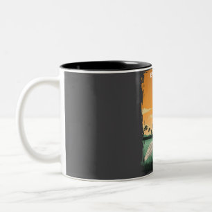 Everglades nationalpark Vinatge Minimal Retro Tra Två-Tonad Mugg