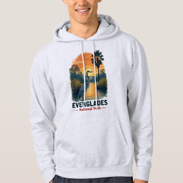 Everglades nationalpark Vintage Hoodie (Framsida)
